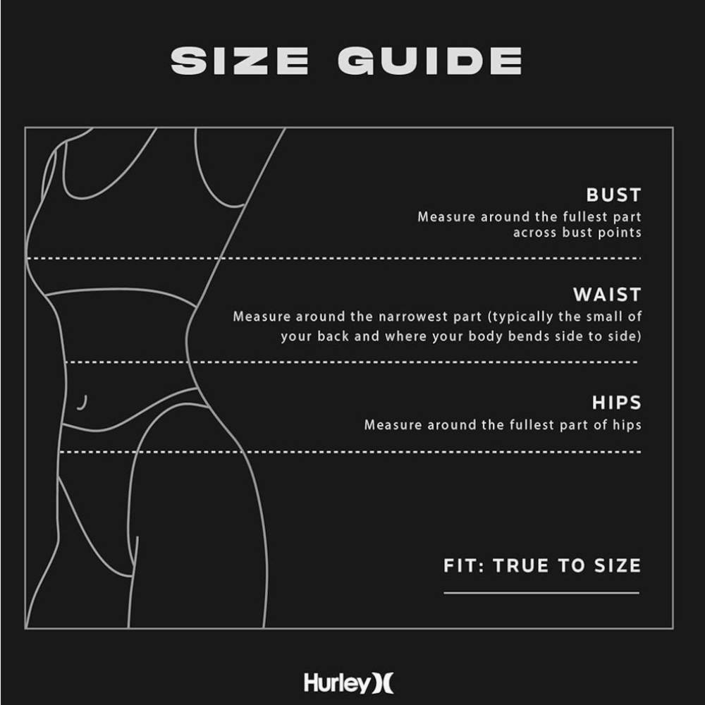 Hurley Women’s Full Zip Hooded Rash Guard – Black (UPF 50+) - Picture 6 of 7